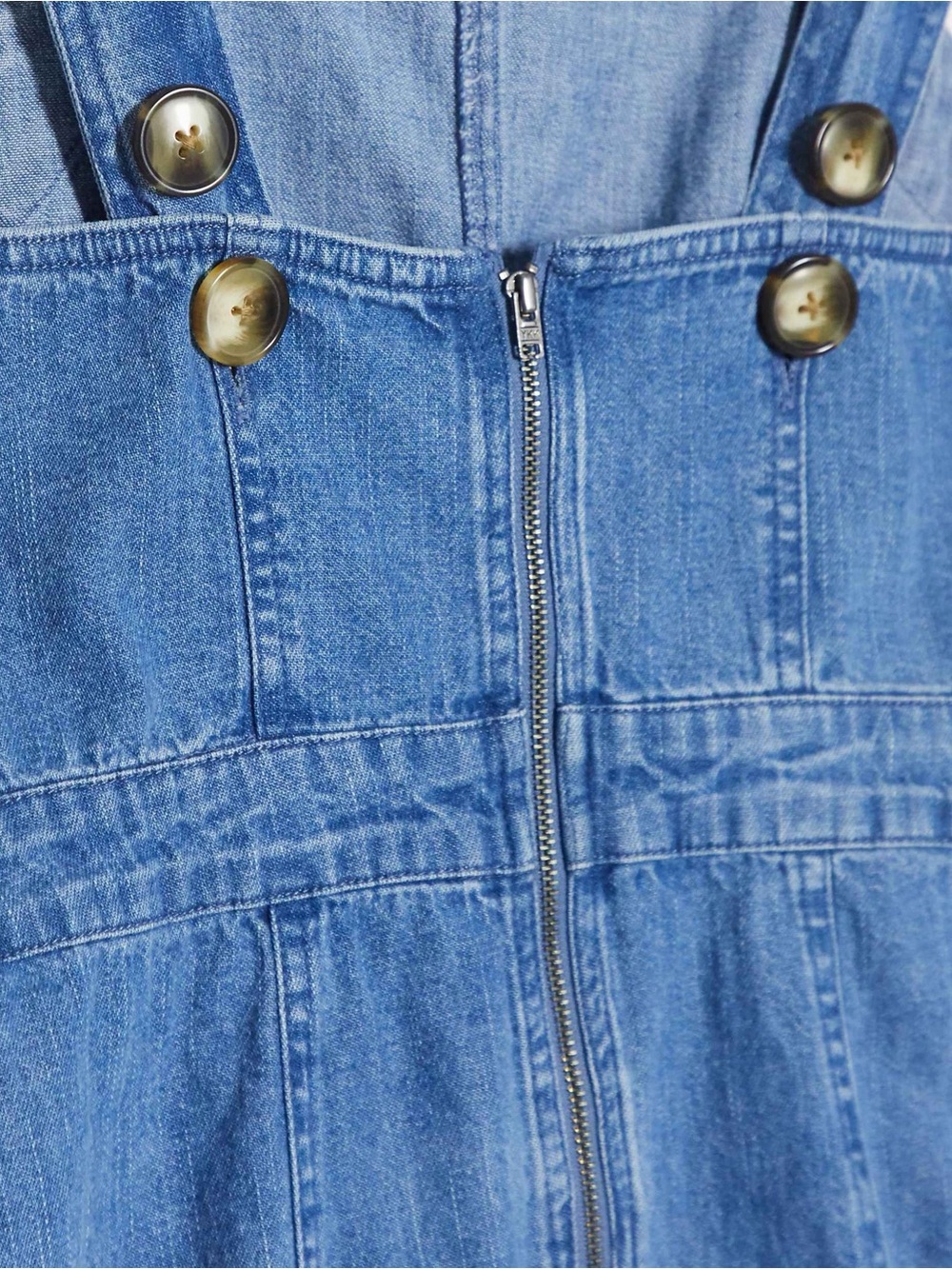 ASOS DESIGN SOFT DENIM PINAFORE size 2 - Picture 3 of 7